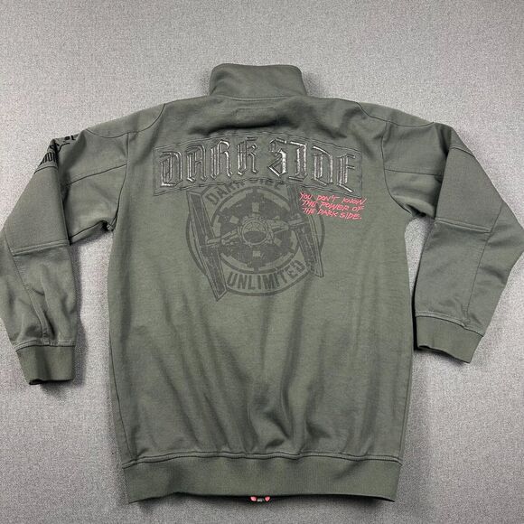 Ecko Unltd Star Wars Jacket Mens Medium Dark Side Full Zip Storm Trooper‎ Green - Picture 7 of 12